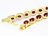 Red Mahaleo(R) Ruby 14k Yellow Gold Over Sterling Silver Bracelet 13.75ctw