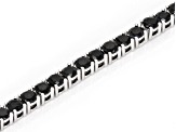 Black Spinel Rhodium Over Sterling Silver Bracelet 3.81ctw