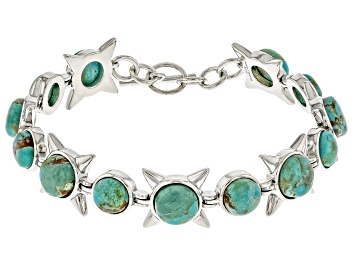 Picture of Blue Turquoise Sterling Silver Oxidized Bracelet