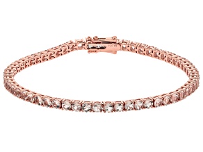 Peach Morganite 18k Rose Gold Over Sterling Silver Bracelet 5.42ctw