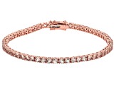 Peach Morganite 18k Rose Gold Over Sterling Silver Bracelet 5.42ctw