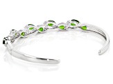 Chrome Diopside Rhodium Over Sterling Silver Cuff Bracelet
