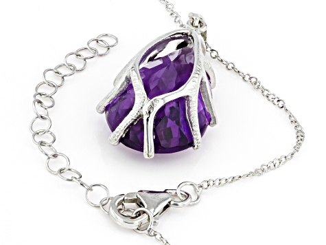 Sterling Silver & Amethyst Bead Necklace (NK1066) - Southwest