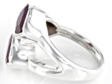 Red Indian Ruby Sterling Silver Ring 6.34ctw