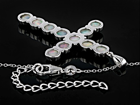 Ethiopian Opal Rhodium Over Sterling Silver 18" Pendant with Chain