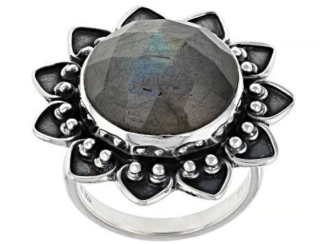 Gray Labradorite Sterling Silver Ring