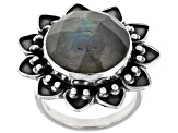 Gray Labradorite Sterling Silver Ring