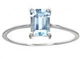 Multi Stone & Shape Rhodium Over Sterling Silver Set Of 7 Rings 5.48ctw