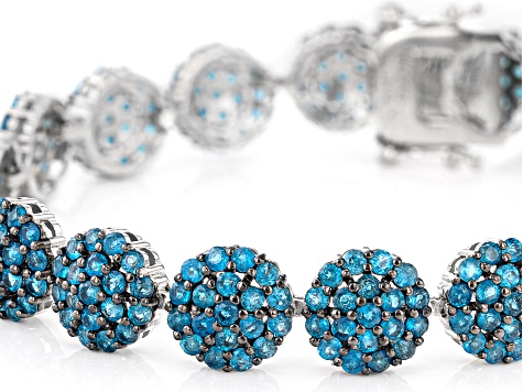 Neon Apatite Rhodium Over Silver Bracelet 5.00ctw