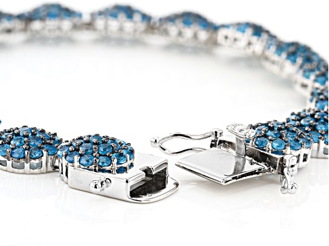 Neon Apatite Rhodium Over Silver Bracelet 5.00ctw