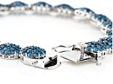 Neon Apatite Rhodium Over Silver Bracelet 5.00ctw