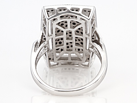 Black Spinel Rhodium Over Silver Ring 1.35ctw - DOK1252 | JTV