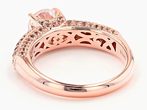 White Lab Created Sapphire 18k Rose Gold Over Sterling Silver Ring 1.70ctw