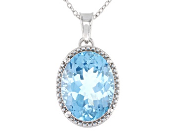 UNIQUE - Silver Blue Topaz Necklet - Wotagem