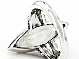 Green Prasiolite Sterling Silver Ring 3.50ctw