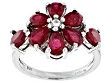 Mahaleo® Ruby Rhodium Over Sterling Silver Ring 3.64ctw