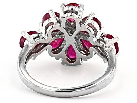 Mahaleo® Ruby Rhodium Over Sterling Silver Ring 3.64ctw