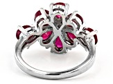 Mahaleo® Ruby Rhodium Over Sterling Silver Ring 3.64ctw