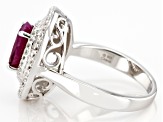 Red Ruby Rhodium Over Sterling Silver Ring 2.70ctw