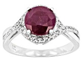 Red Ruby Rhodium Over Sterling Silver Ring 2.35ctw