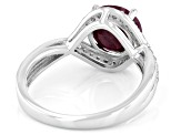 Red Ruby Rhodium Over Sterling Silver Ring 2.35ctw