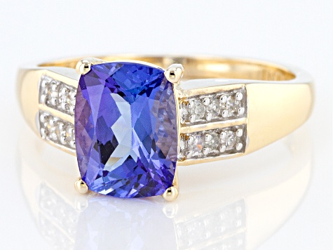 Blue Tanzanite 10K Yellow Gold Ring 1.83ctw