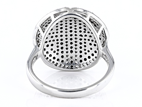 White Zircon Rhodium Over Sterling Silver Ring 1.88ctw