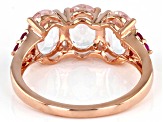 Pink Morganite 18K Rose Gold Over Sterling Silver Ring. 1.73ctw