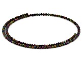 Multi Color Black Spinel Stainless Steel Necklace