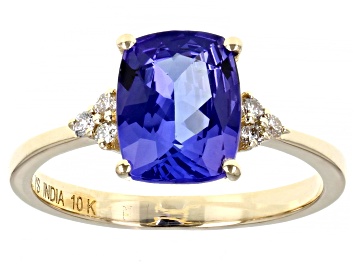 Picture of Blue Tanzanite 10k Yellow Gold Ring 2.19ctw