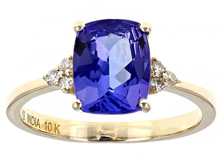 Blue Tanzanite 10k Yellow Gold Ring 2.19ctw