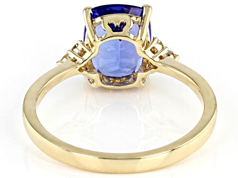 Blue Tanzanite 10k Yellow Gold Ring 2.19ctw