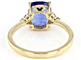 Blue Tanzanite 10k Yellow Gold Ring 2.19ctw