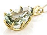 Green Prasiolite 18K Yellow Gold Over Sterling Silver Pendant with Chain 19.00ct
