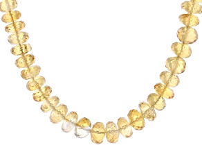 Yellow Citrine 18k Yellow Gold Over Sterling Silver Necklace 190.00ctw