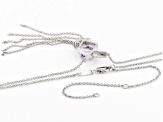 Lavender Amethyst Rhodium Over Silver Necklace 1.24ctw