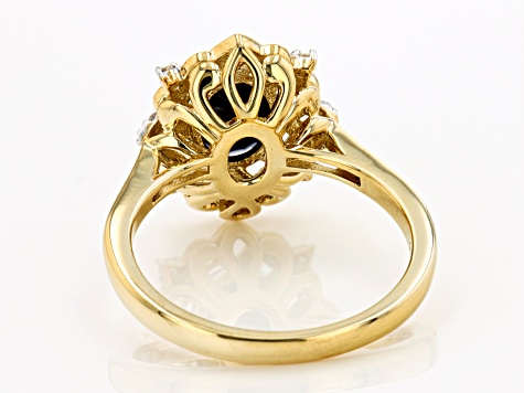 Blue Sapphire 10k Yellow Gold Ring 1.35ctw
