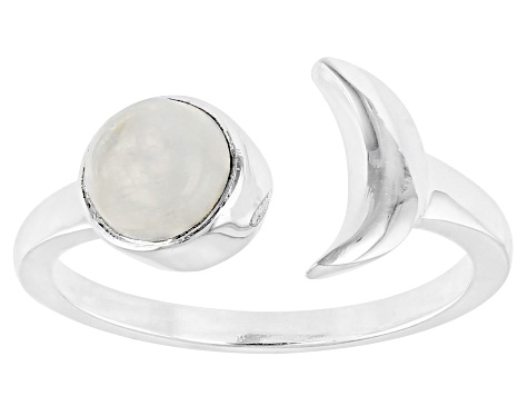 Multicolor Rainbow Moonstone Sterling Silver Sun And Moon Ring