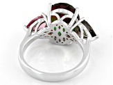 Bi-Color Quartz Doublet Rhodium Over Sterling Silver Ring 0.85ctw