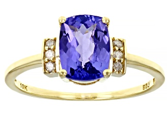 Blue Tanzanite 10k Yellow Gold Ring 1.44ctw