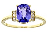 Blue Tanzanite 10k Yellow Gold Ring 1.44ctw