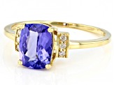 Blue Tanzanite 10k Yellow Gold Ring 1.44ctw