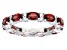 Red Garnet Rhodium Over Sterling Silver Band Ring 4.00ctw