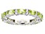 Peridot Rhodium Over Sterling Silver Band Ring 4.00ctw