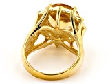 Yellow Citrine 18K Yellow Gold Over Sterling Silver Ring 5.25ctw