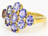 Blue Tanzanite 18k Yellow Gold Over Sterling Silver Ring 2.60ctw