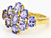 Blue Tanzanite 18k Yellow Gold Over Sterling Silver Ring 2.60ctw