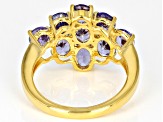 Blue Tanzanite 18k Yellow Gold Over Sterling Silver Ring 2.60ctw