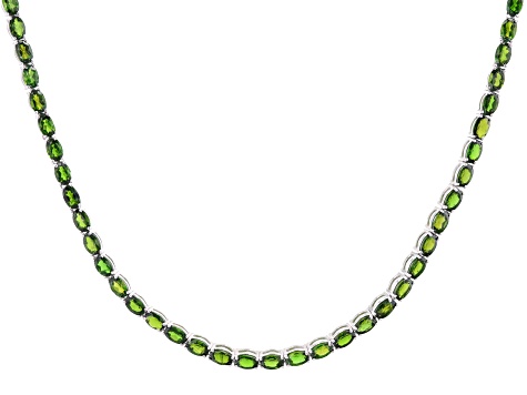 chrome diopside tennis necklace