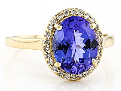 Blue Tanzanite 10k Yellow Gold Ring 2.35ctw